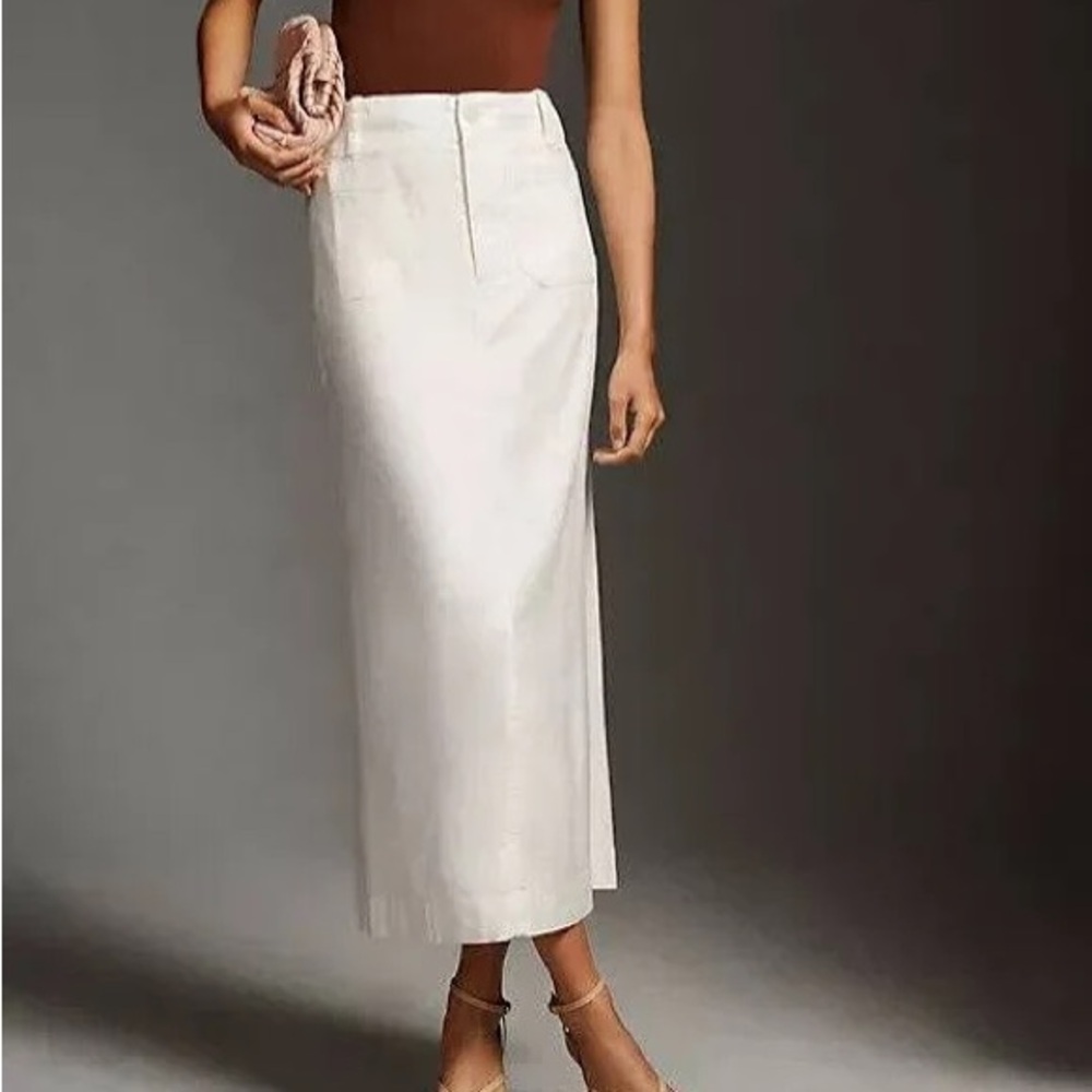 Anthropologie Maeve The Colette Maxi Skirt Linen Edition